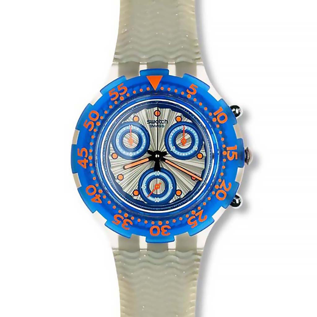 Swatch Aqua Chrono Silver Moon SBK100