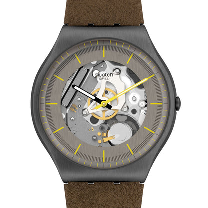 Swatch Skin Irony 42 Silver Skeleton SS07M103