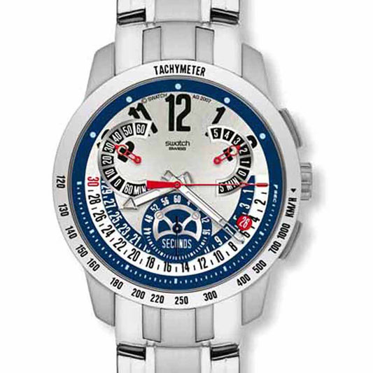 Swatch irony Retrograde Chrono Time Planner YRS408G