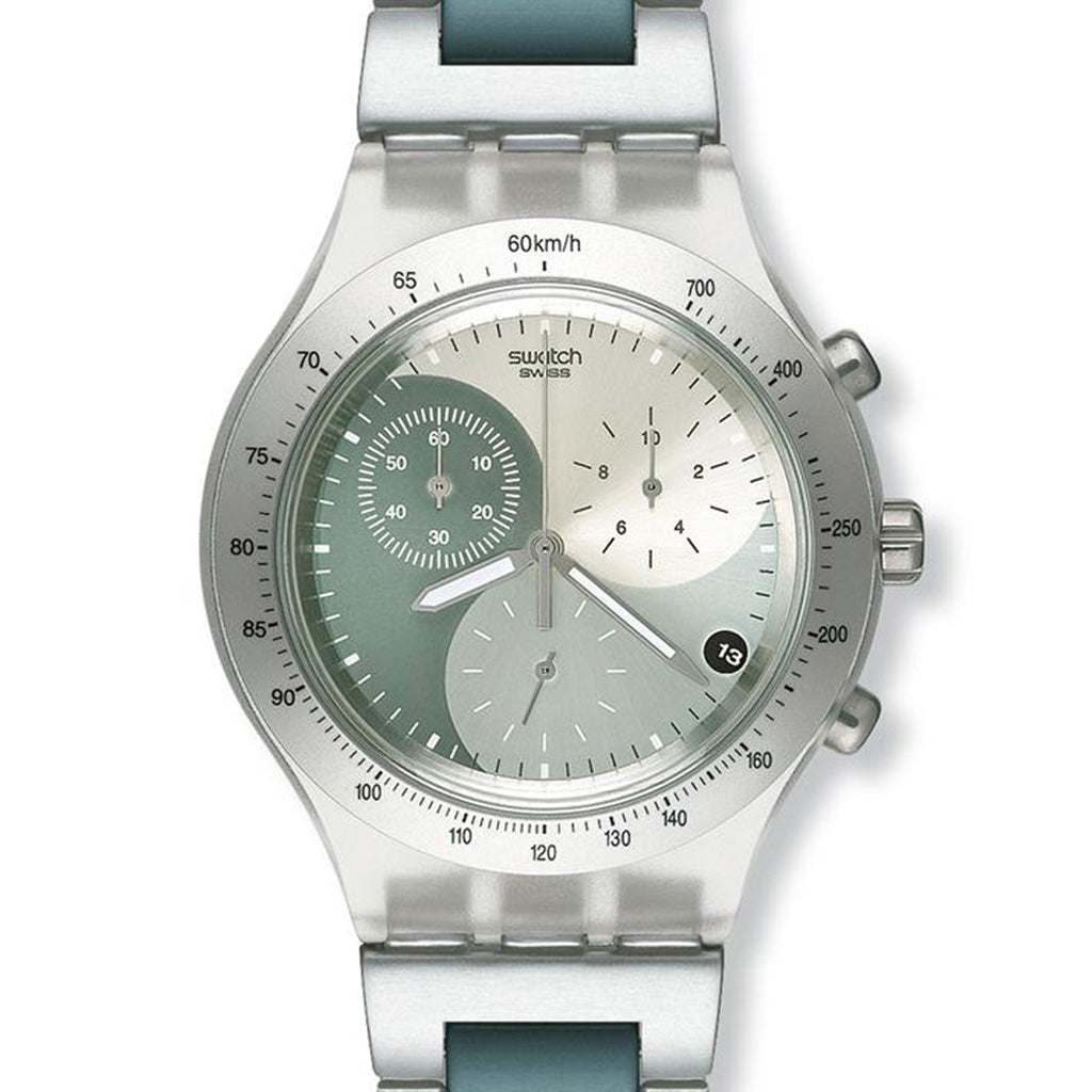 Swatch Irony Diaphane Chrono Tryng Trang Aluband SVCK4012AG