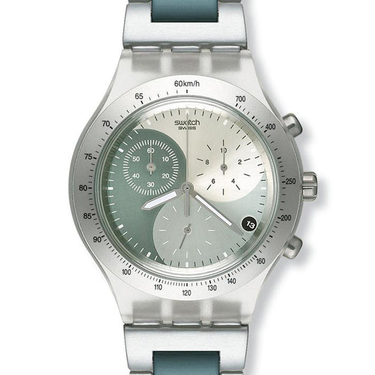 Swatch Irony Diaphane Chrono Tryng Trang Aluband SVCK4012AG