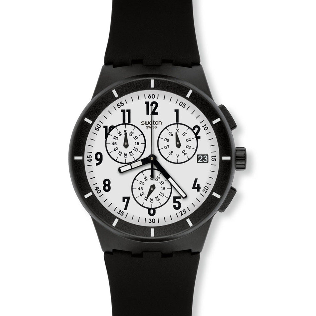 Swatch Chrono Plastic Twice Again Black SUSB401