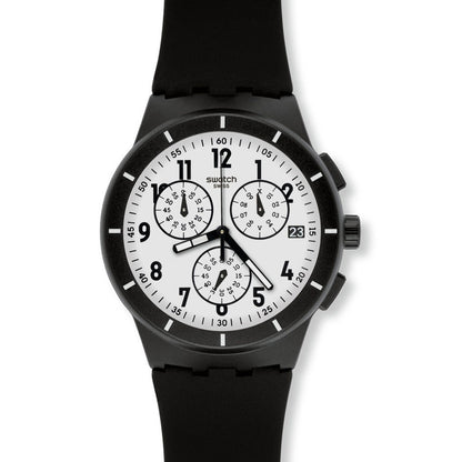 Swatch Chrono Plastic Twice Again Black SUSB401