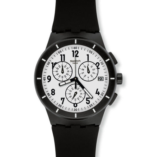 Swatch Chrono Plastic Twice Again Black SUSB401