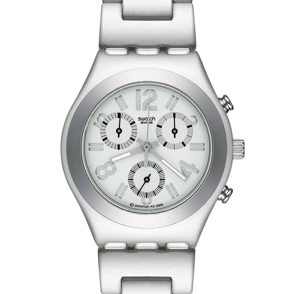 Swatch Irony Midi Chrono Whitewashed Alu YMS1007AG