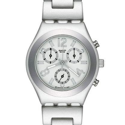 Swatch Irony Midi Chrono Whitewashed Alu YMS1007AG