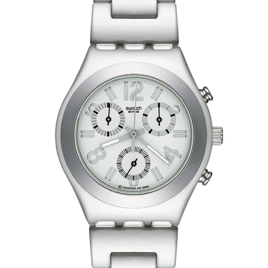 Swatch Irony Midi Chrono Whitewashed Alu YMS1007AG