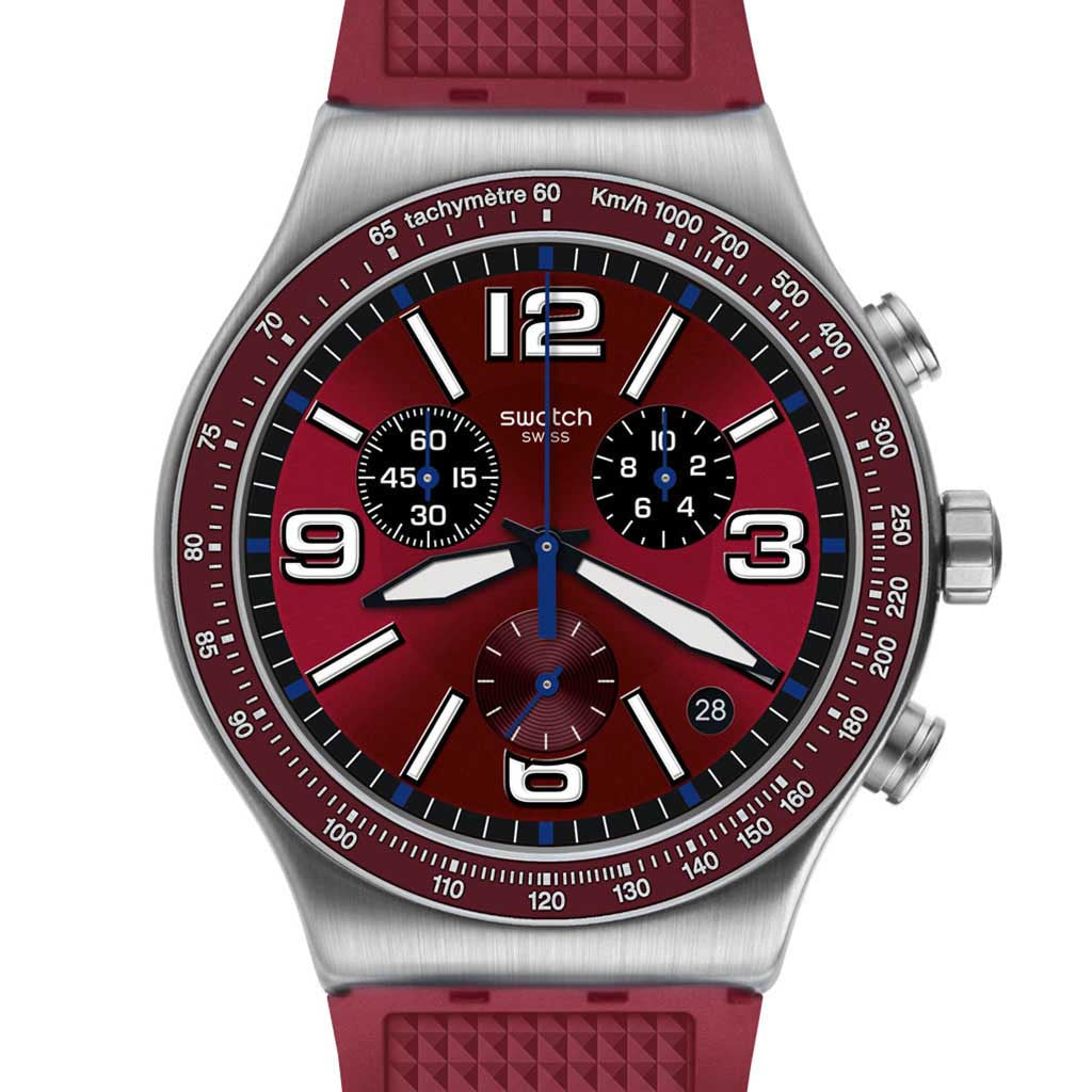 Swatch Irony New Chrono Wine Grid YVS463