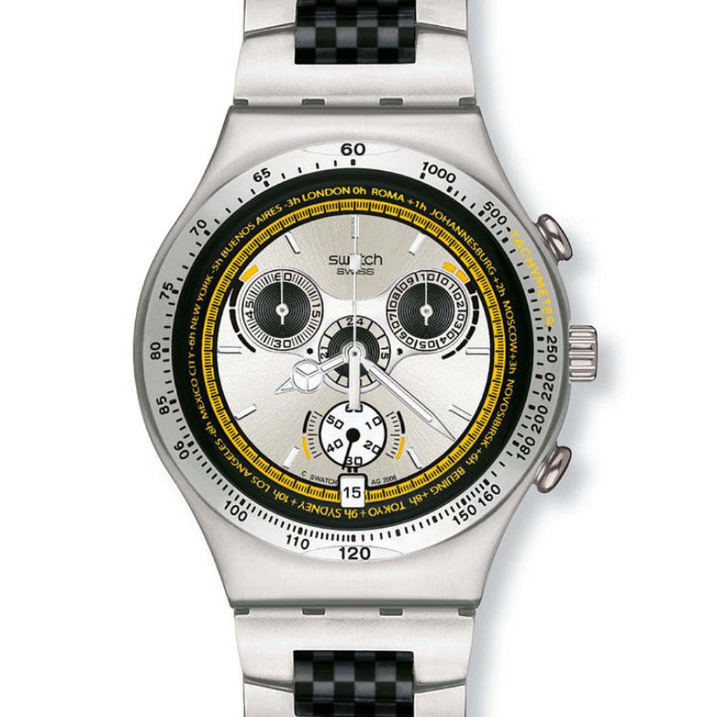 Swatch Irony Chrono Yellow Ring YCS495G