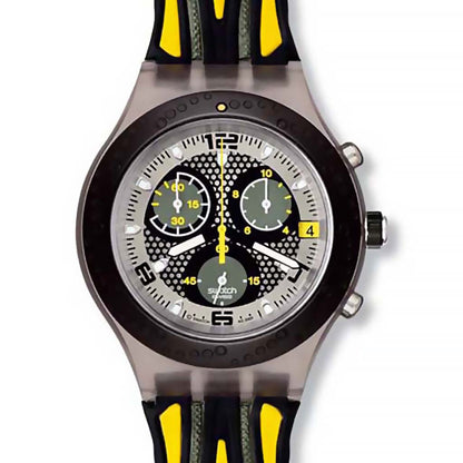 Swatch Irony Diaphane Chrono Yellow Second SVCM4004