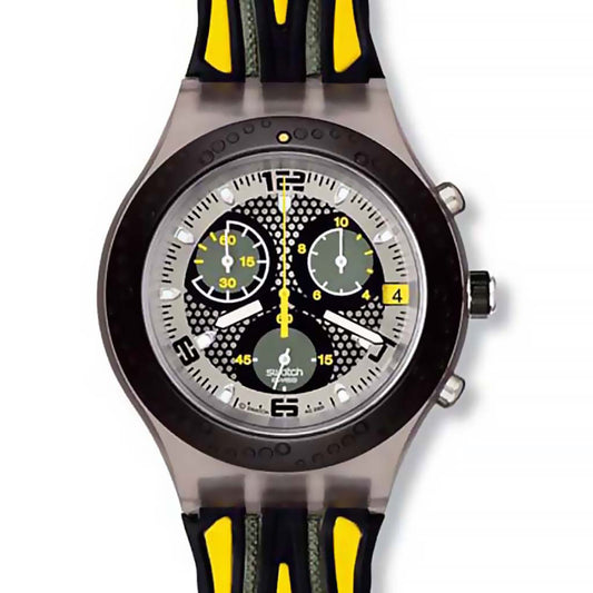 Swatch Irony Diaphane Chrono Yellow Second SVCM4004