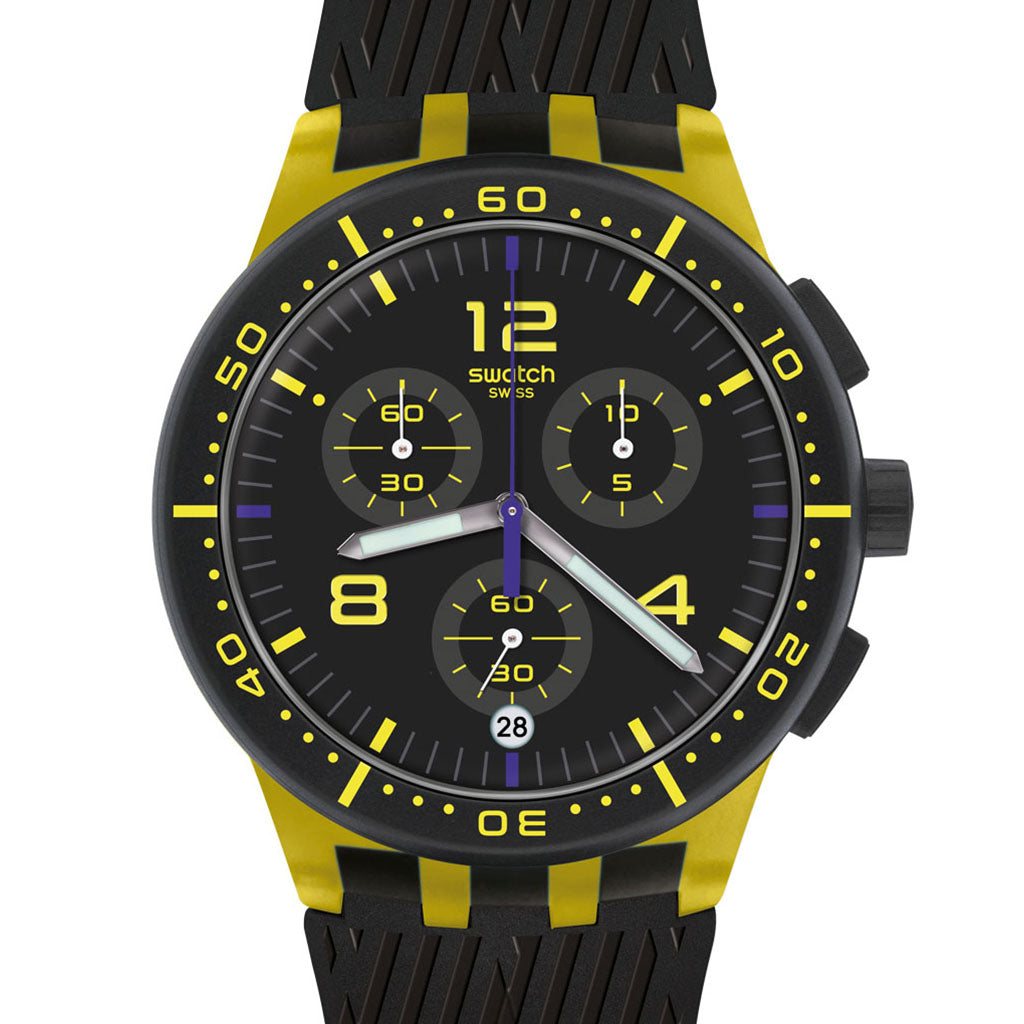 Swatch Plastic Chrono Yellow Tire SUSJ403