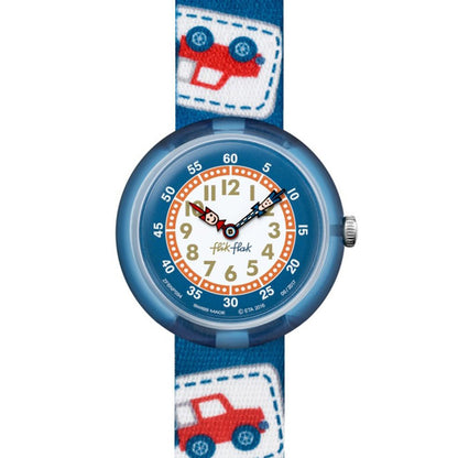 Flik Flak Kinderuhr Camping Badge Blue FBNP094