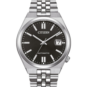 Citizen Mechanisch - Herrenuhr NK0030-51E Automatikuhr mit silberfarbenem Edelstahlgehäuse und silberfarbenem Edelstahlarmband