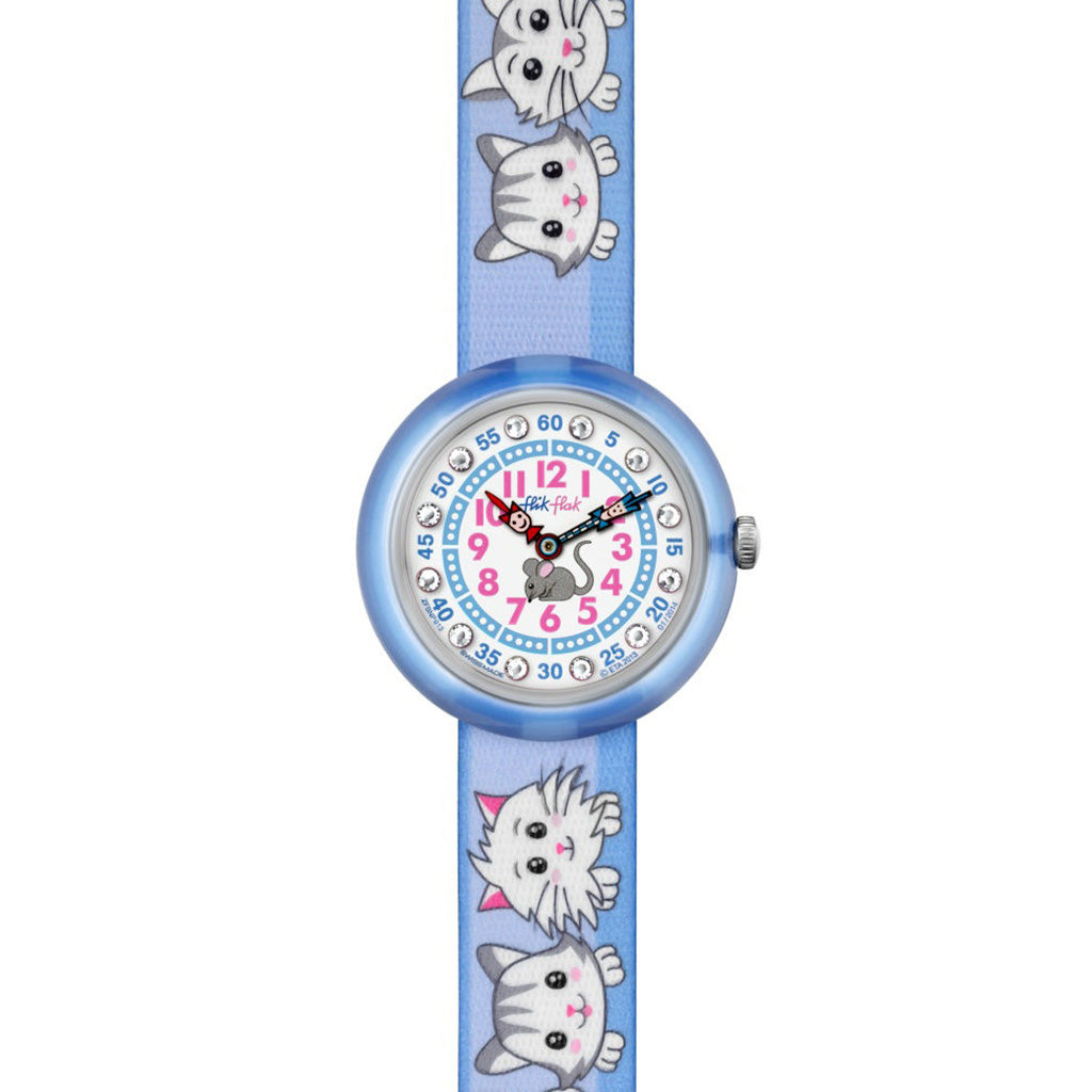 Swatch Flik Flak CUTY CATS IN BLUE FBNP013