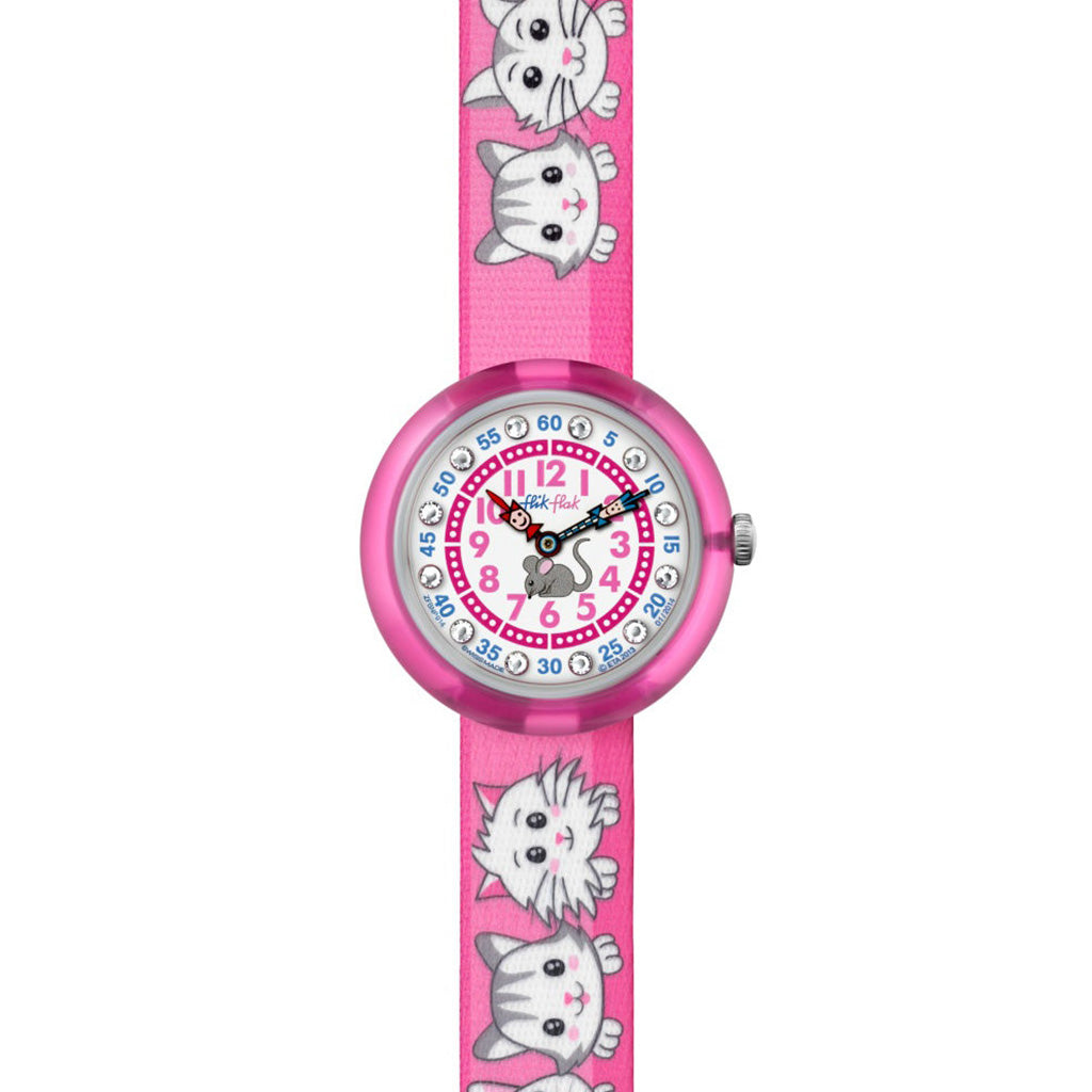 Swatch Flik Flak CUTY CATS IN PINK FBNP014