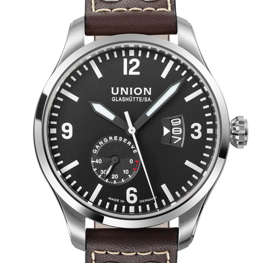 Union Glashütte/Sa. Belisar Pilot Gangreserve D002.624.16.057.00
