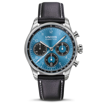 Belisar Chronograph 40 mm Leather Blue