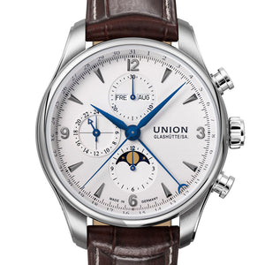 Union Glashütte/Sa. Belisar Chronograph Mondphase D009.425.16.017.00 Automatikchronograph mit braunem Lederarmband