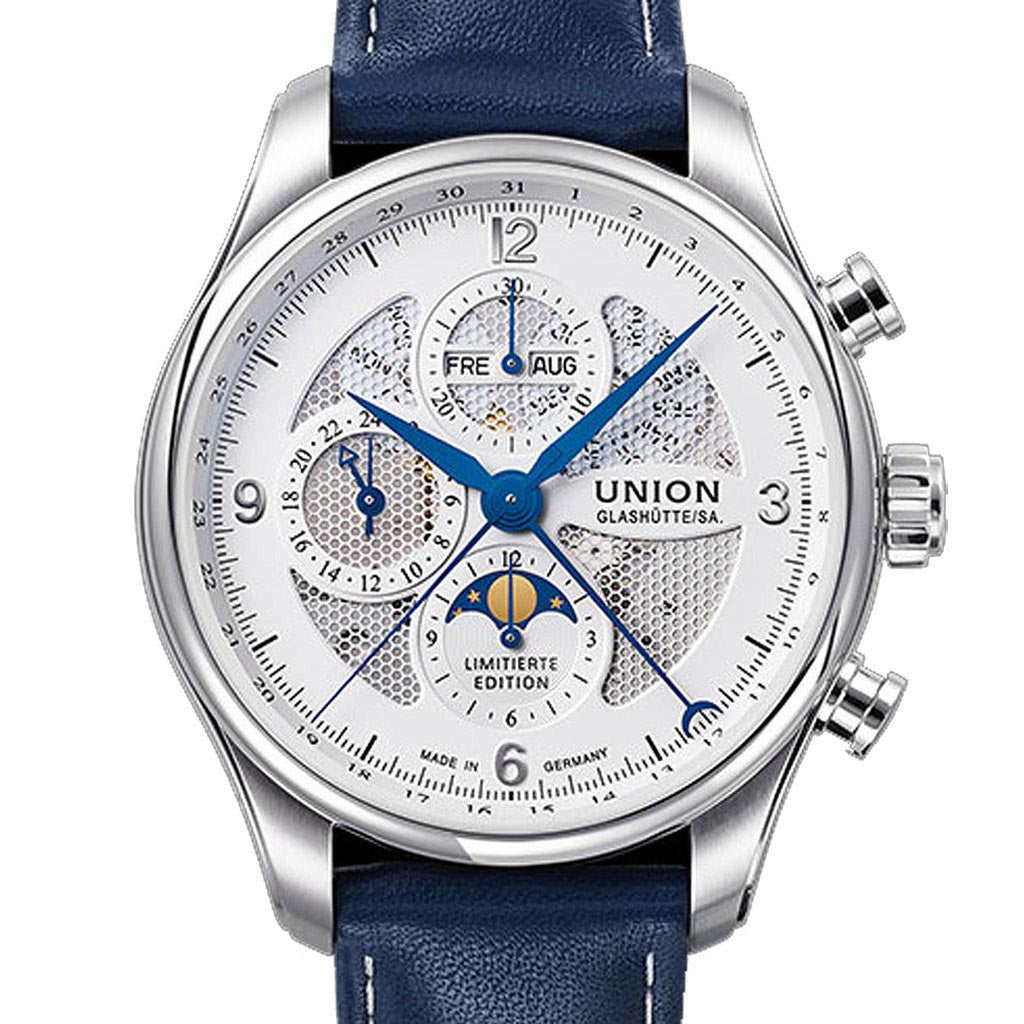 Union Glashütte Belisar Chronograph Mondphase Sachsen Classic 2019 D009.425.16.017.09 limited
