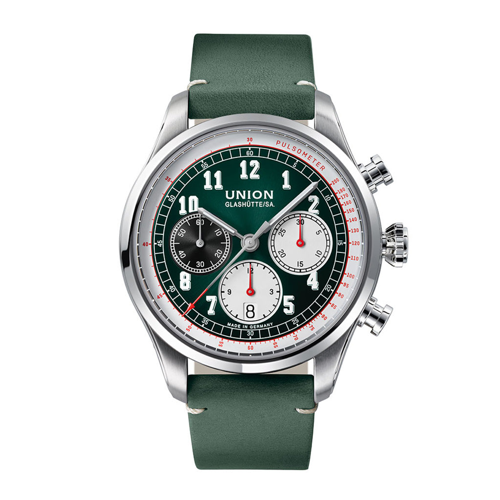 Belisar Chronograph Green Leather Green
