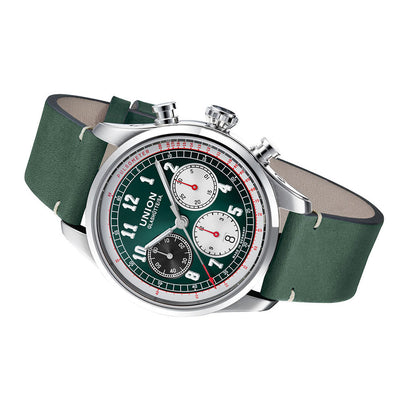 Belisar Chronograph Green Leather Green