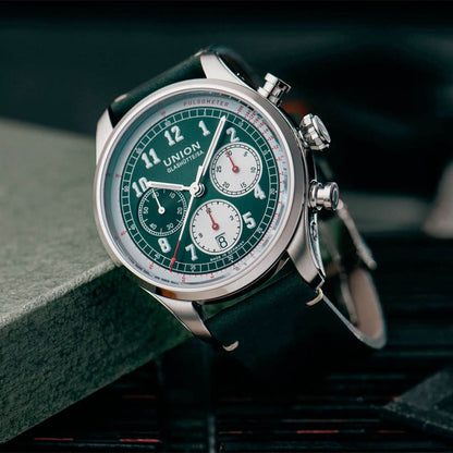 Belisar Chronograph Green Leather Green