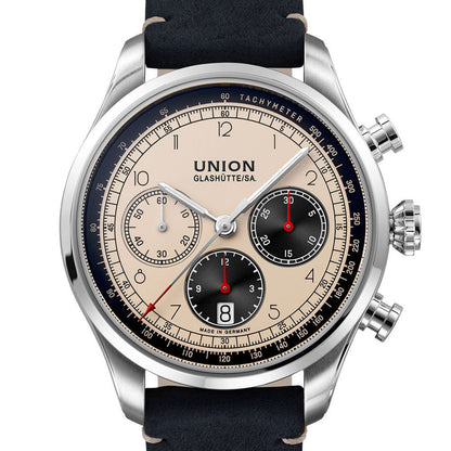 Union Glashütte/Sa. Belisar Chronograph Ivory Leather Black D009.427.16.262.00