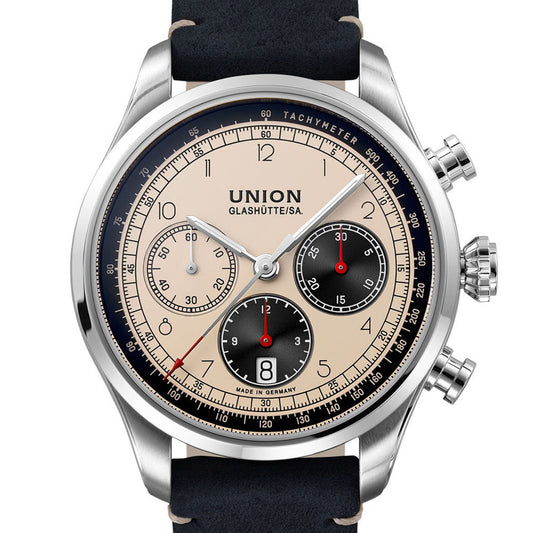 Union Glashütte/Sa. Belisar Chronograph Ivory Leather Black D009.427.16.262.00