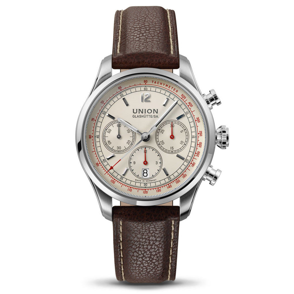 Belisar Chronograph Ivory Leather Brown