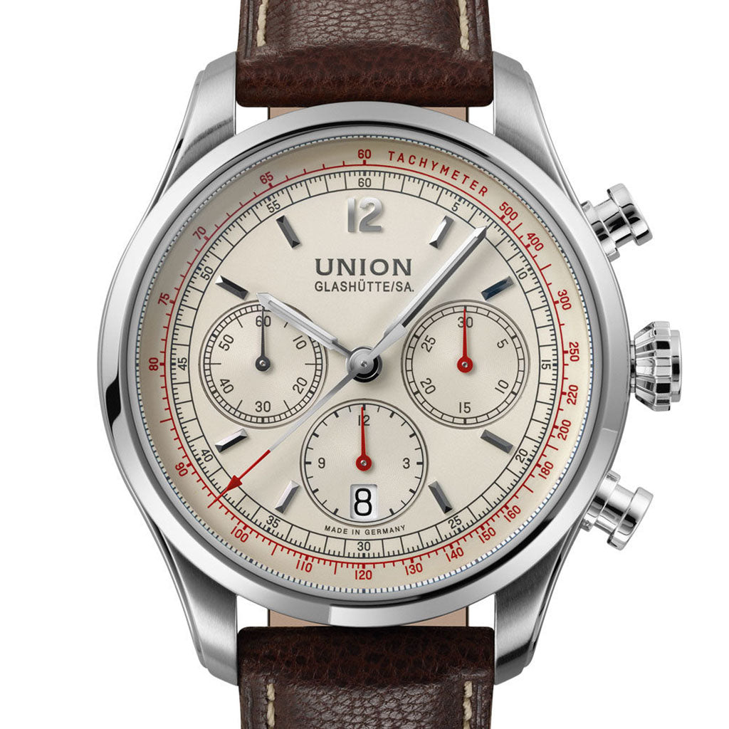 Belisar Chronograph Ivory Leather Brown