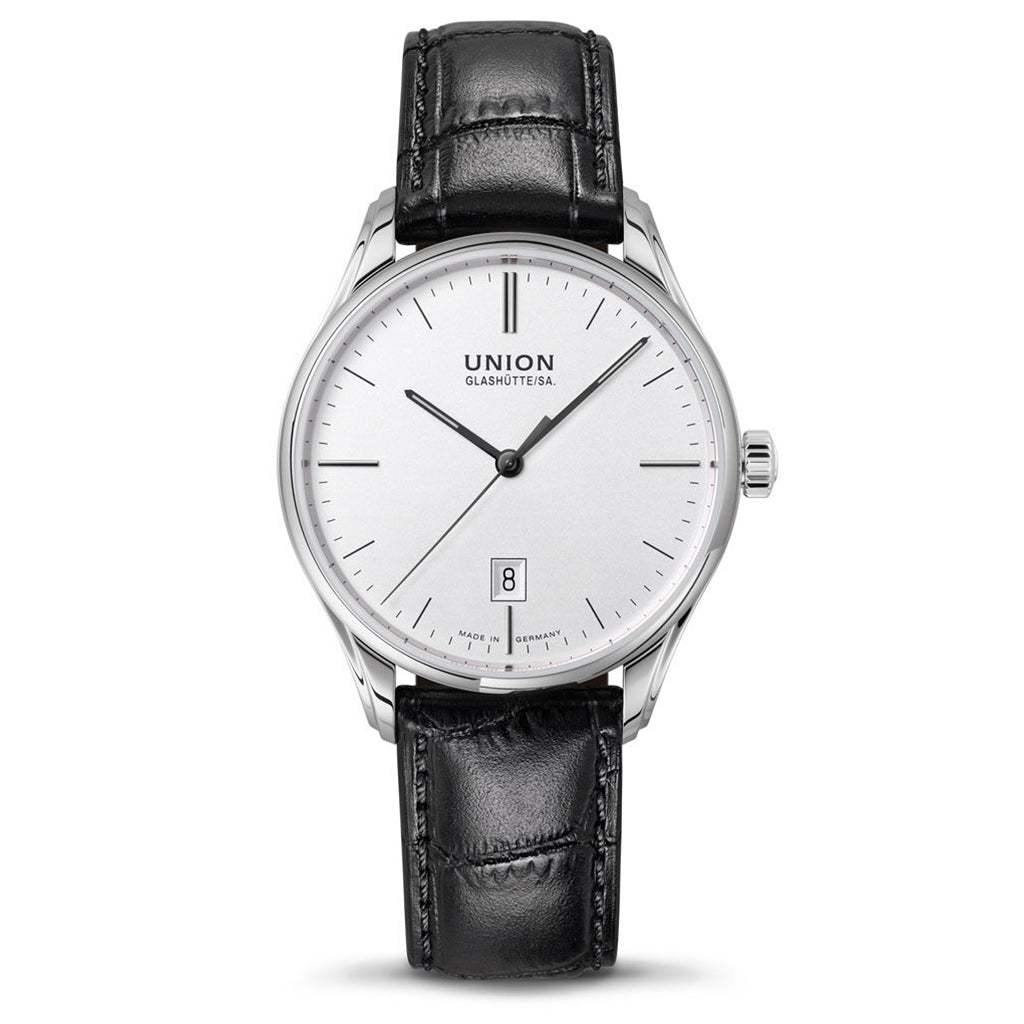 Viro Datum Silver Leather Black