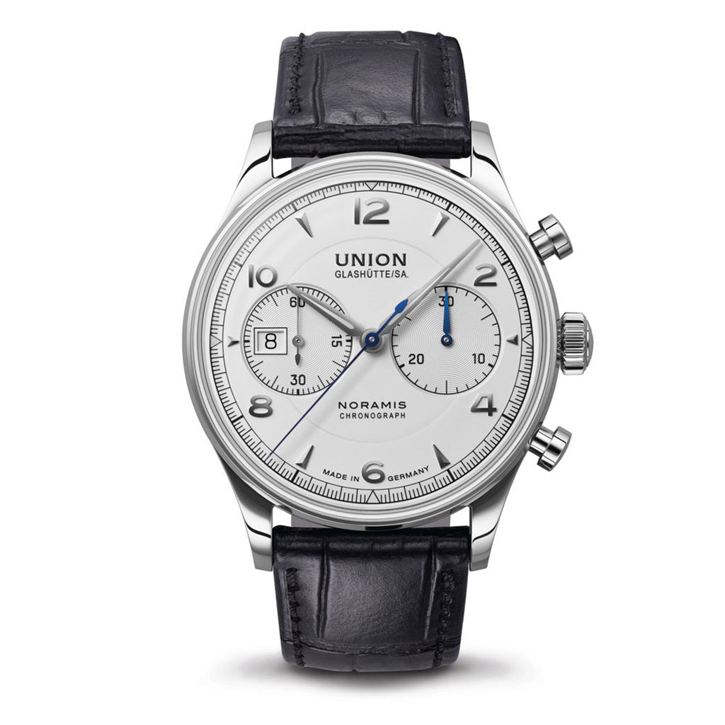 Noramis Chronograph White Leather Black
