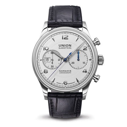 Noramis Chronograph White Leather Black