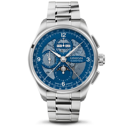 Belisar Chronograph Mondphase Blue Stainless Steel
