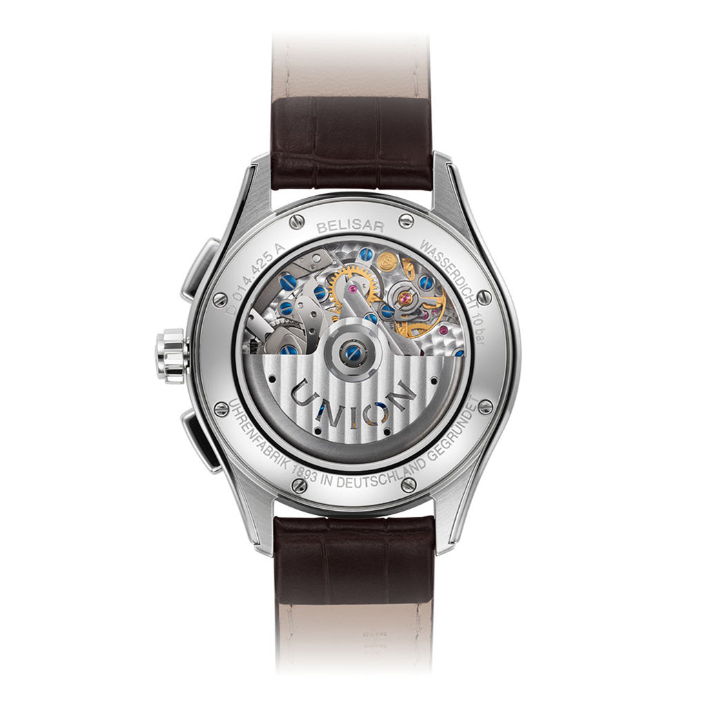 Belisar Chronograph Mondphase White Leather Brown