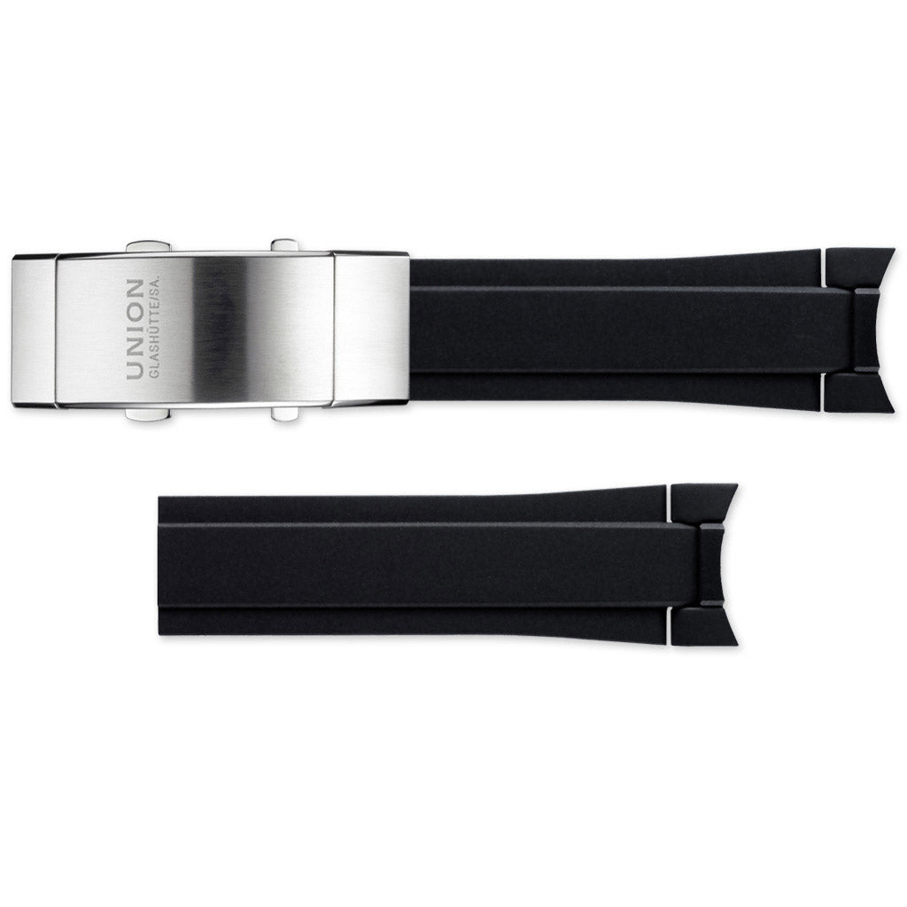 Union Glashütte Kautschukband mit Taucherschließe D610004037-S