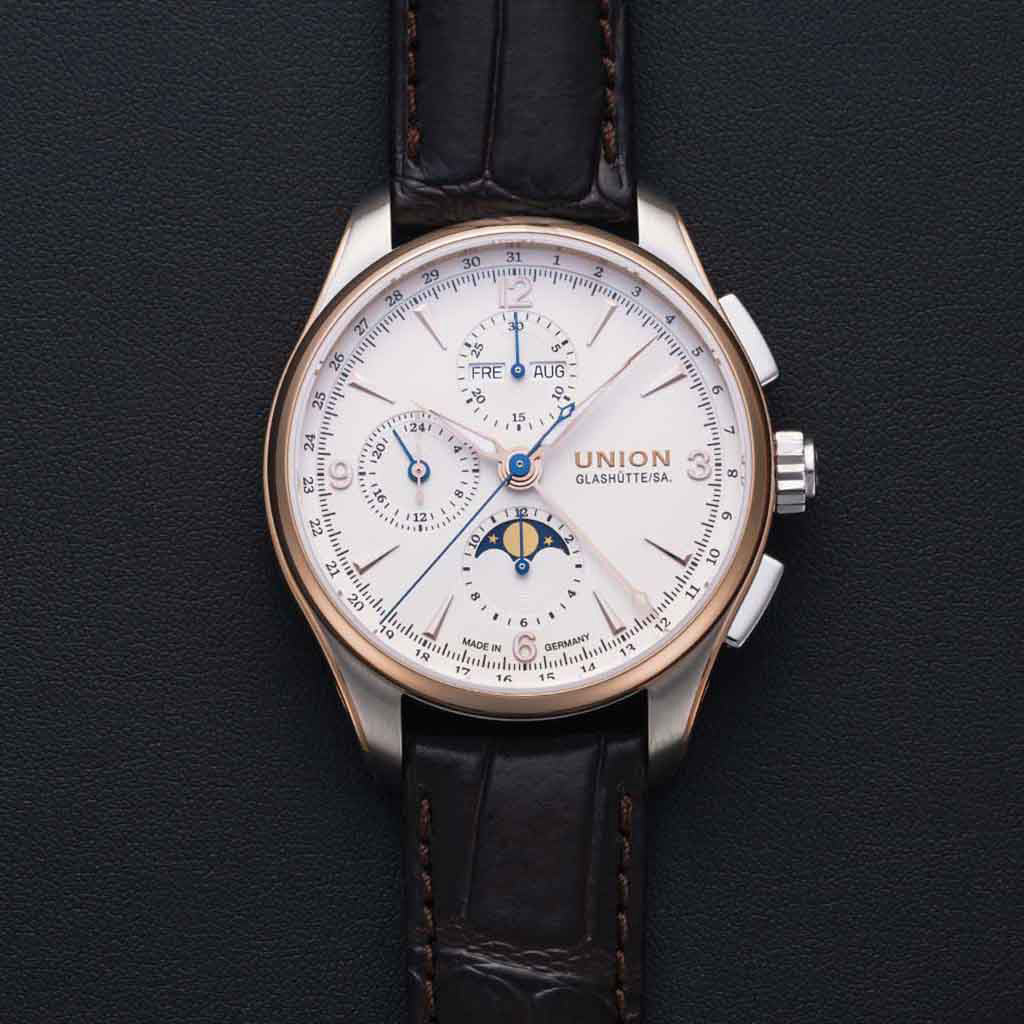 Belisar Chronograph Mondphase White - 18k Roségold
