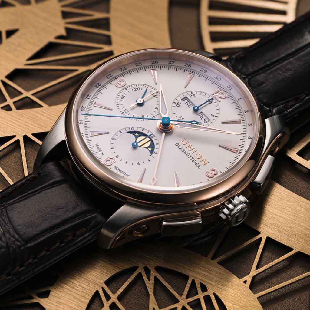 Belisar Chronograph Mondphase White - 18k Roségold