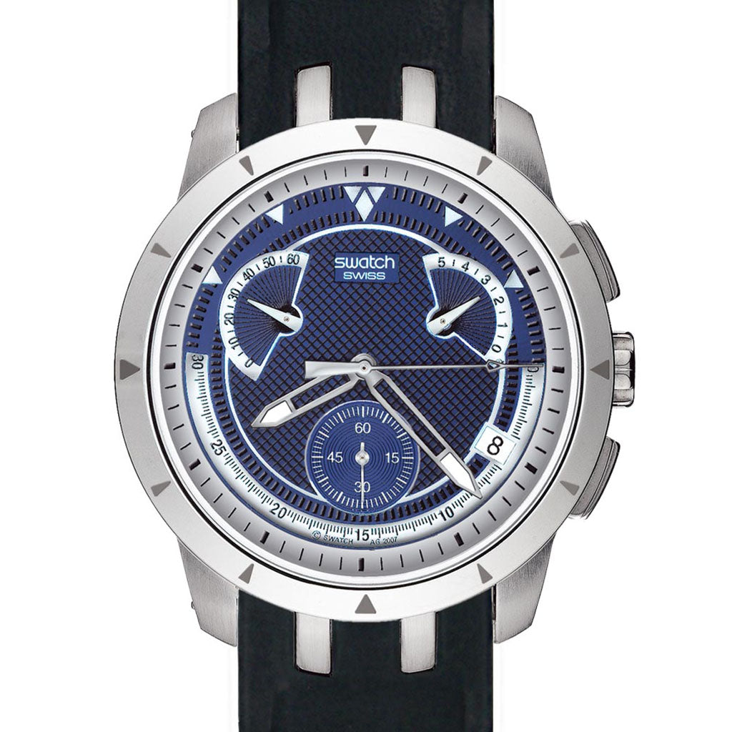 Swatch Irony Retrograde DARK STEEL BLACK YRS400C1
