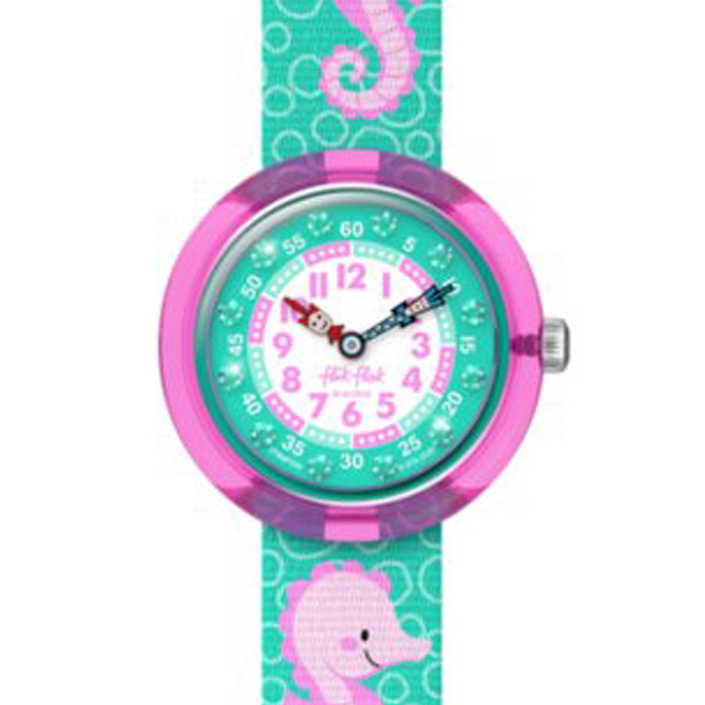 Flik Flak Kinderuhr BUBBLY SEAHORSE ZFBNP256