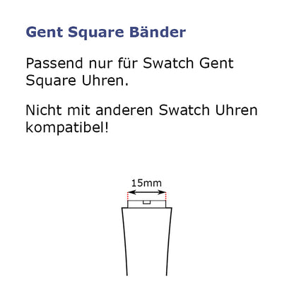 Swatch Ersatzband Gent Square PIERCED EDGE ASO34B100
