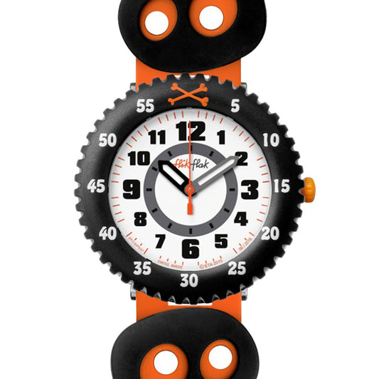 Flik Flak Get It In Grey Skull FCSP037D