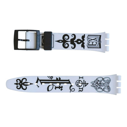 Swatch Ersatzband Black Letter AGB163