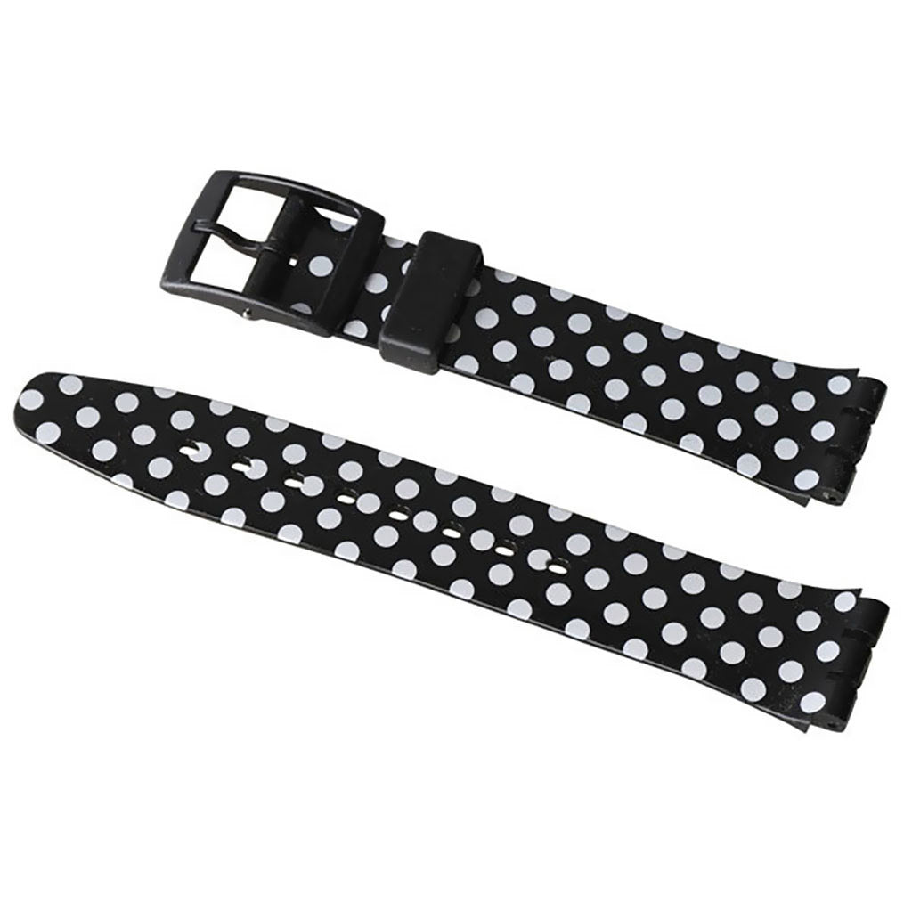 Swatch Ersatzband BLACK SUIT DOTS AGB247K