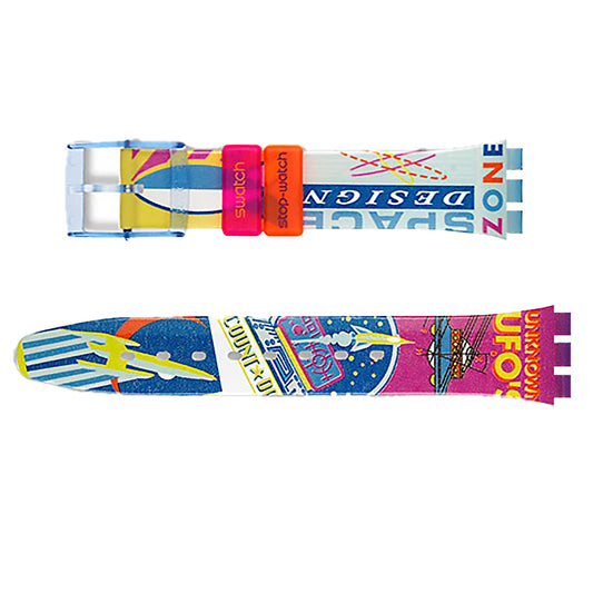 Original Swatch Ersatzband ESPERYDES ASSN103 Armbanduhr mit buntem Kunststoffarmband
