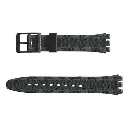 Swatch Ersatzband Snaky Anthracite AGB257