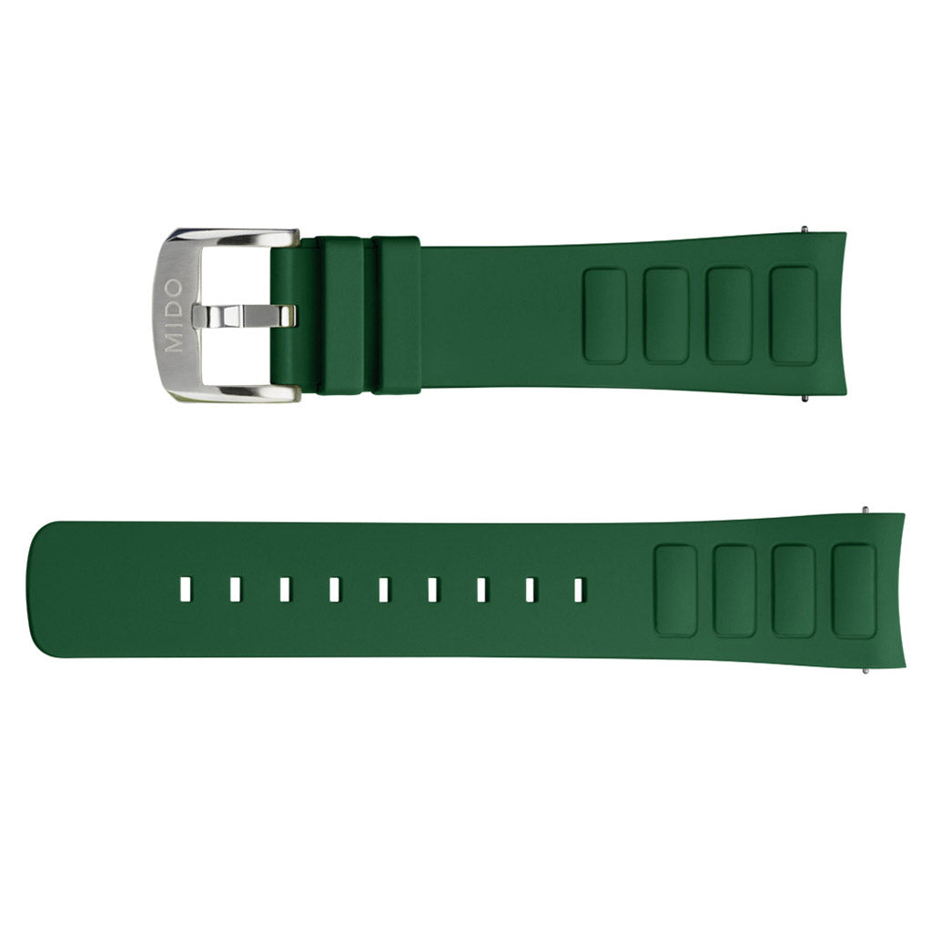 Mido Multifort TV Big Date Armband Rubber Green M852019156
