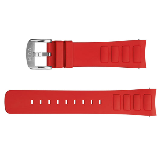 Mido Armband Multifort TV Big Date Armband Rubber Red M852.019.158