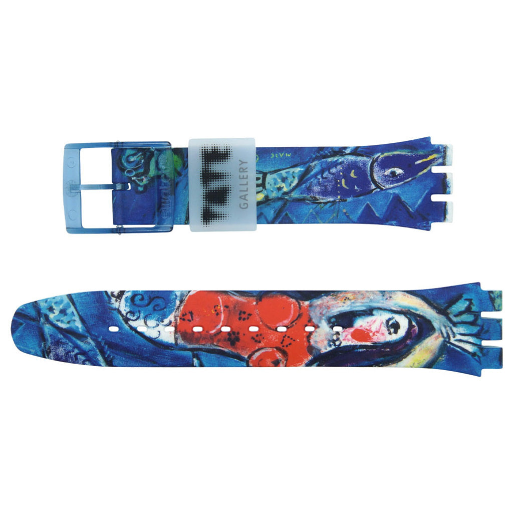 Swatch Ersatzband New Gent Chagalls Blue Circus ASUOZ365